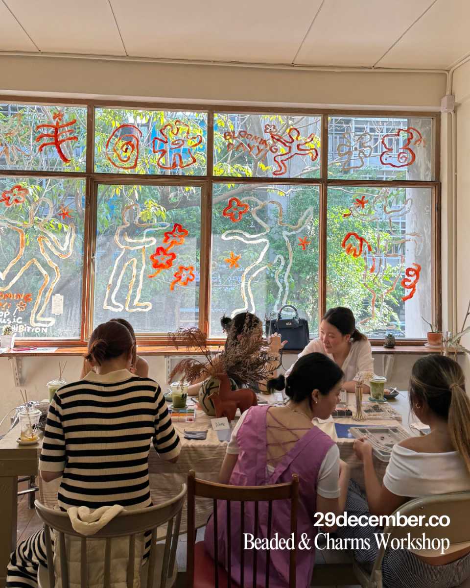 Beaded workshop session