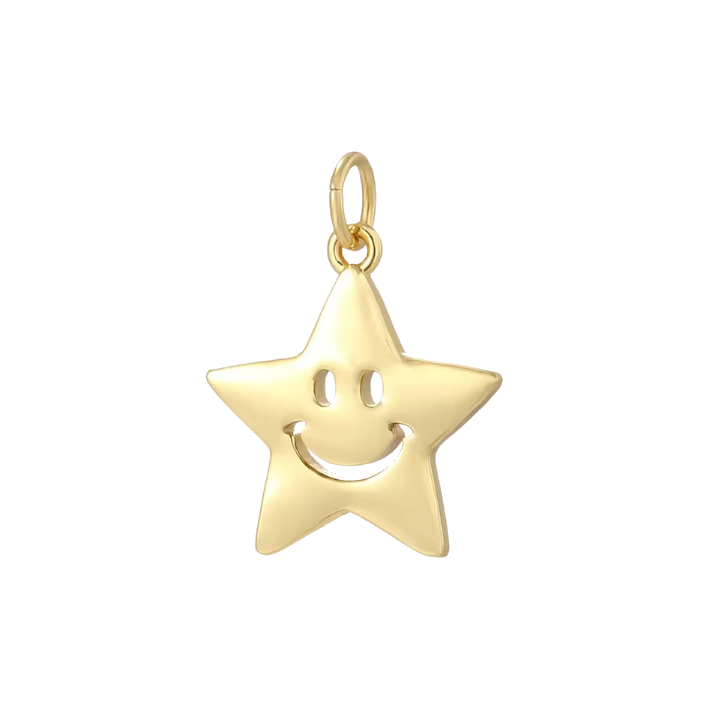 Smiling star charm