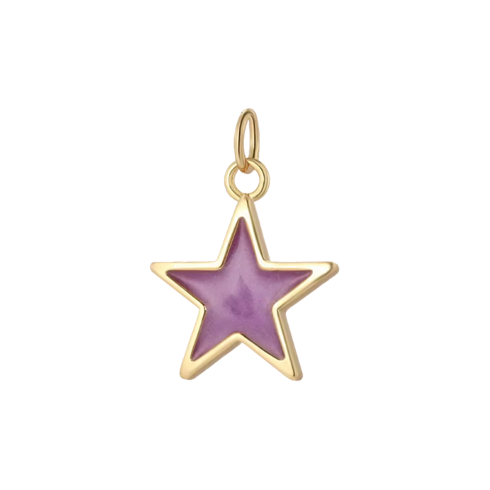 Purple star charm