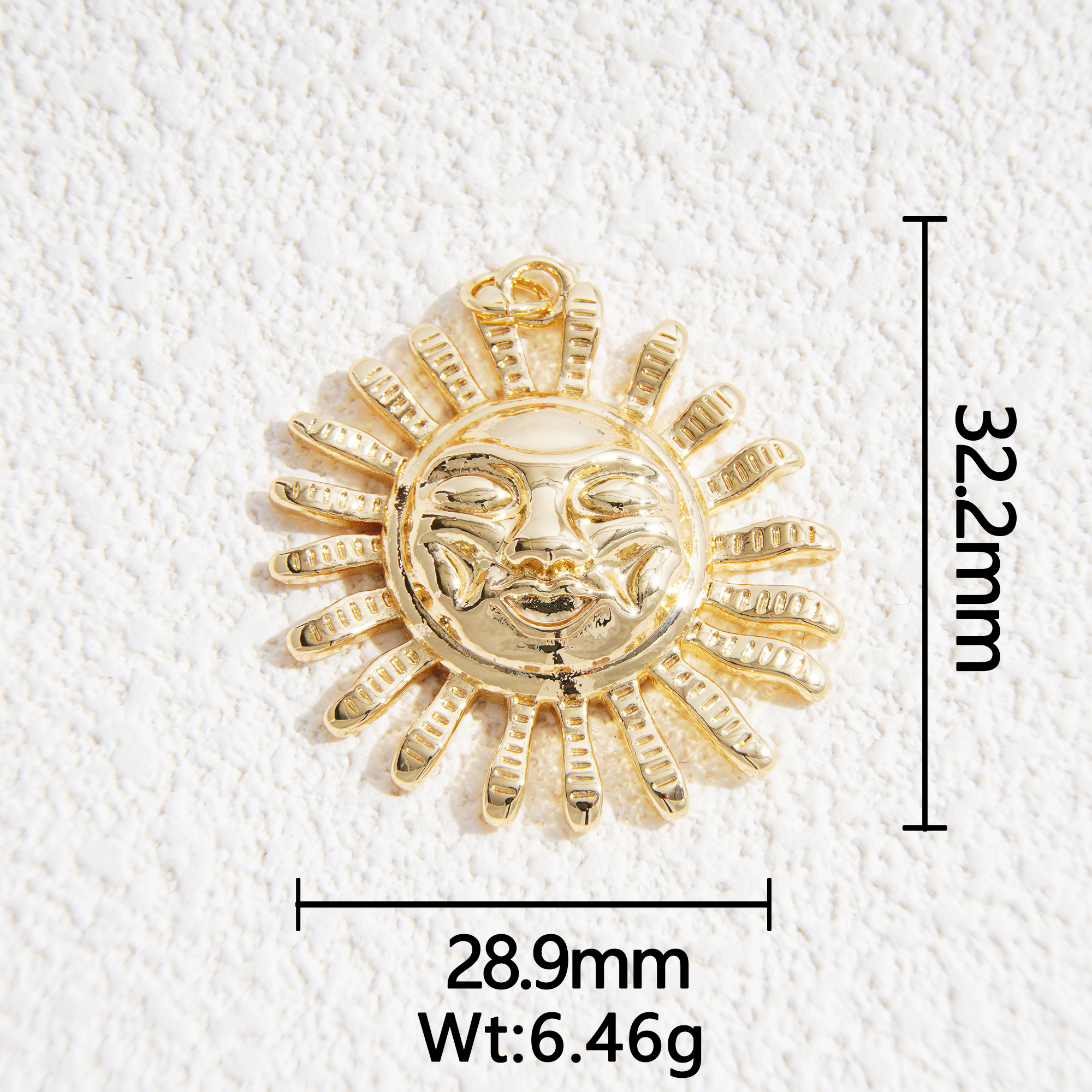 vintage sun charm