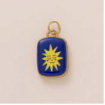 Blue Sunny Smiles Square charm