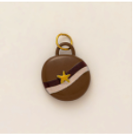 Starry Brown Star Circle charm