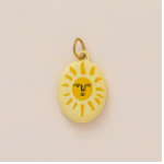 Yellow Golden Sunbeam Oval charm