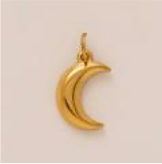 Golden Crescent Moon charm