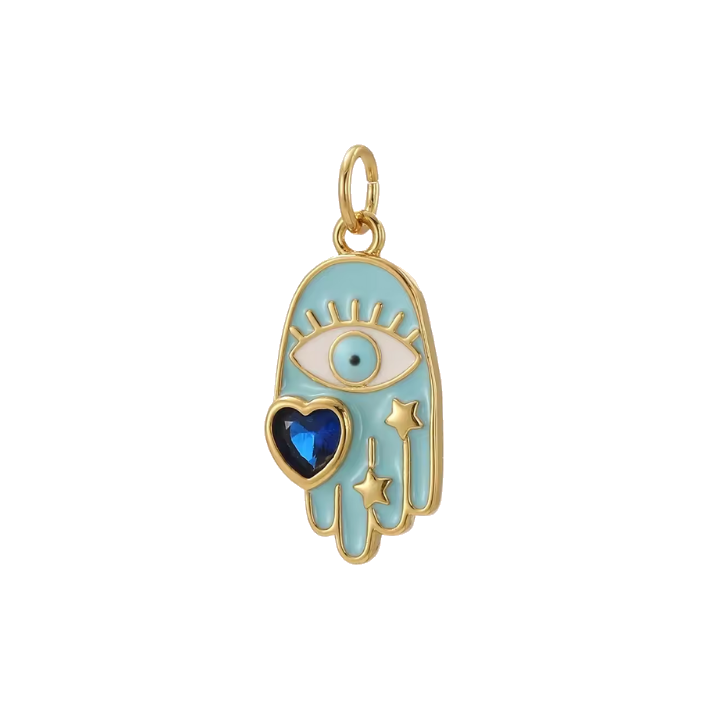 Evil eye hand charm