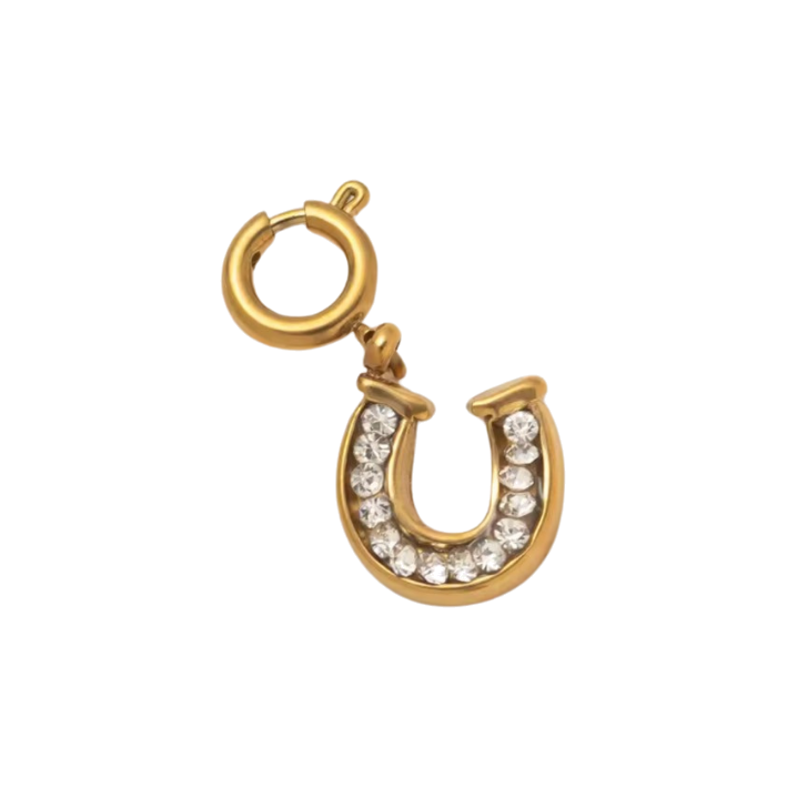 horseshoe 
with diamond charm