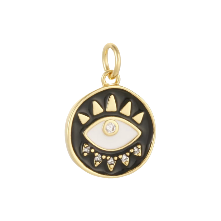 black evil eye charm