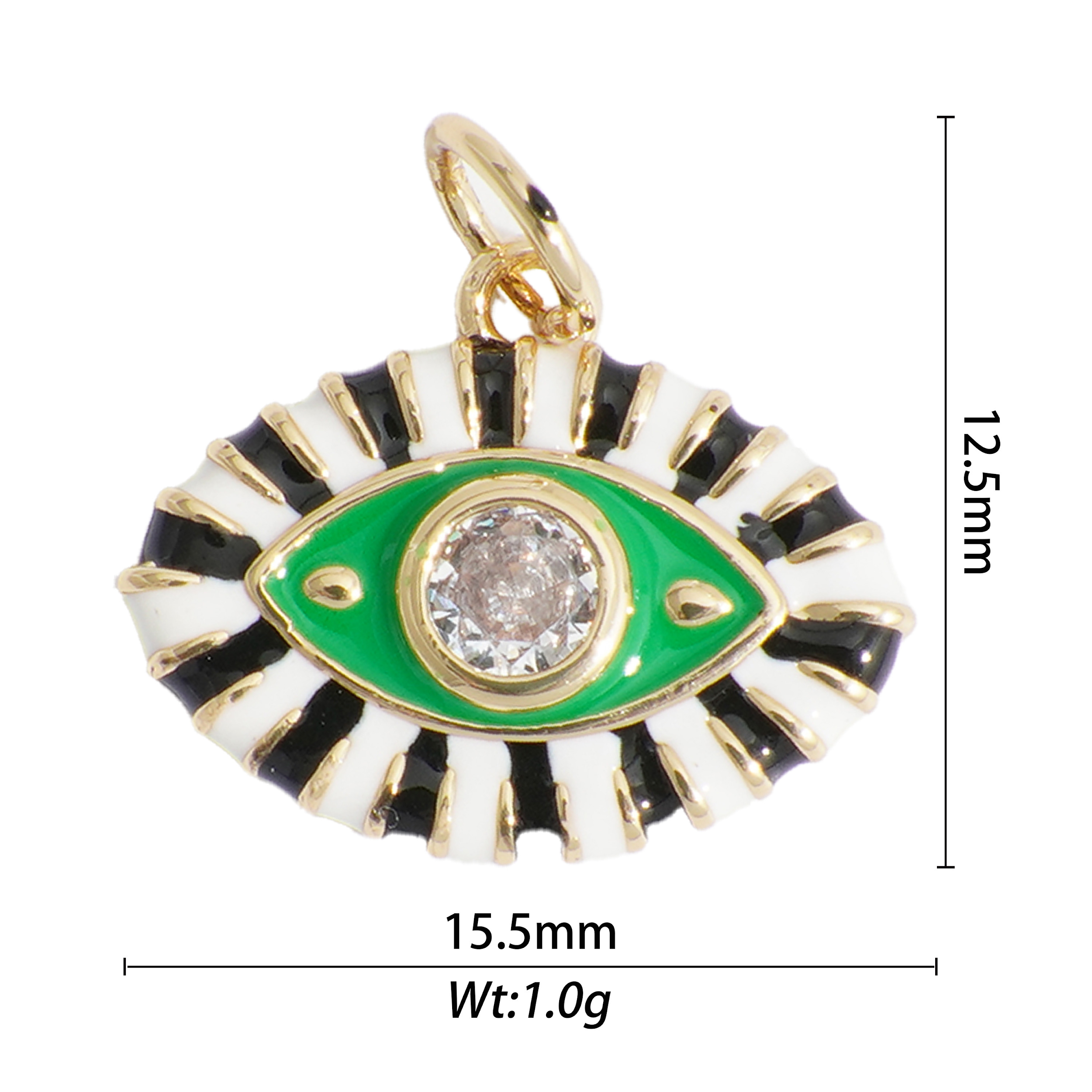 blue big evil eye charm