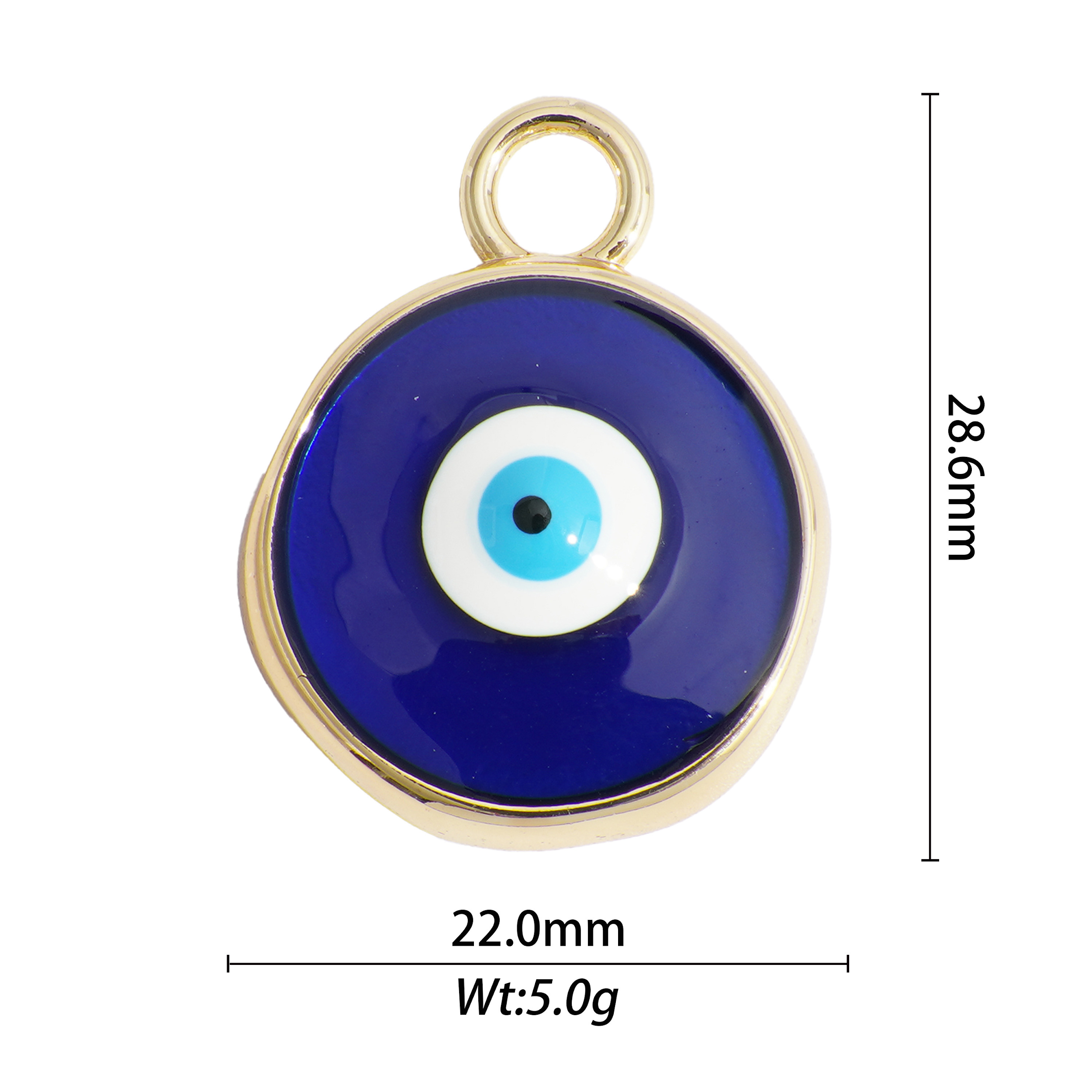 white big evil eye charm