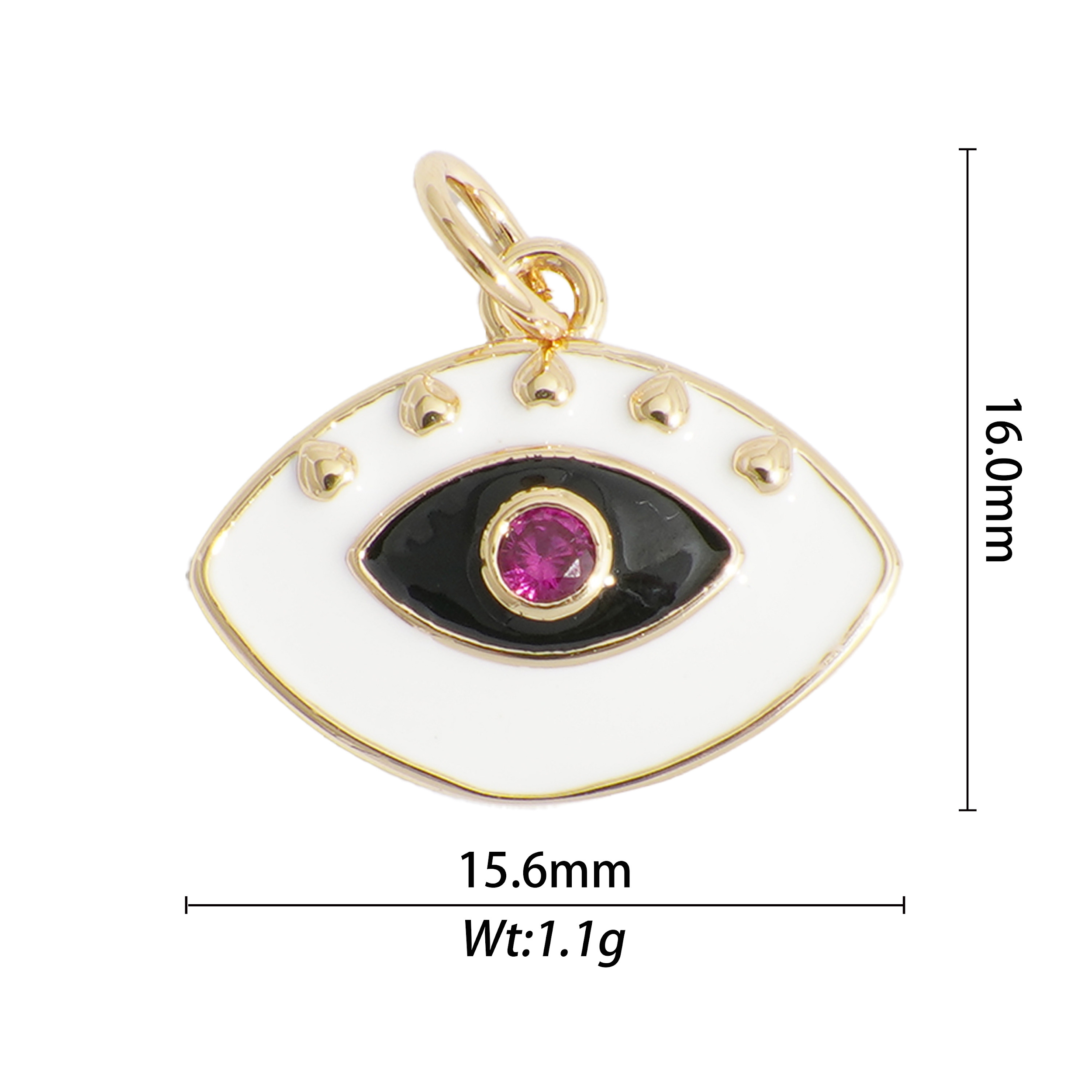 Turquoise mosiac evil eye charm