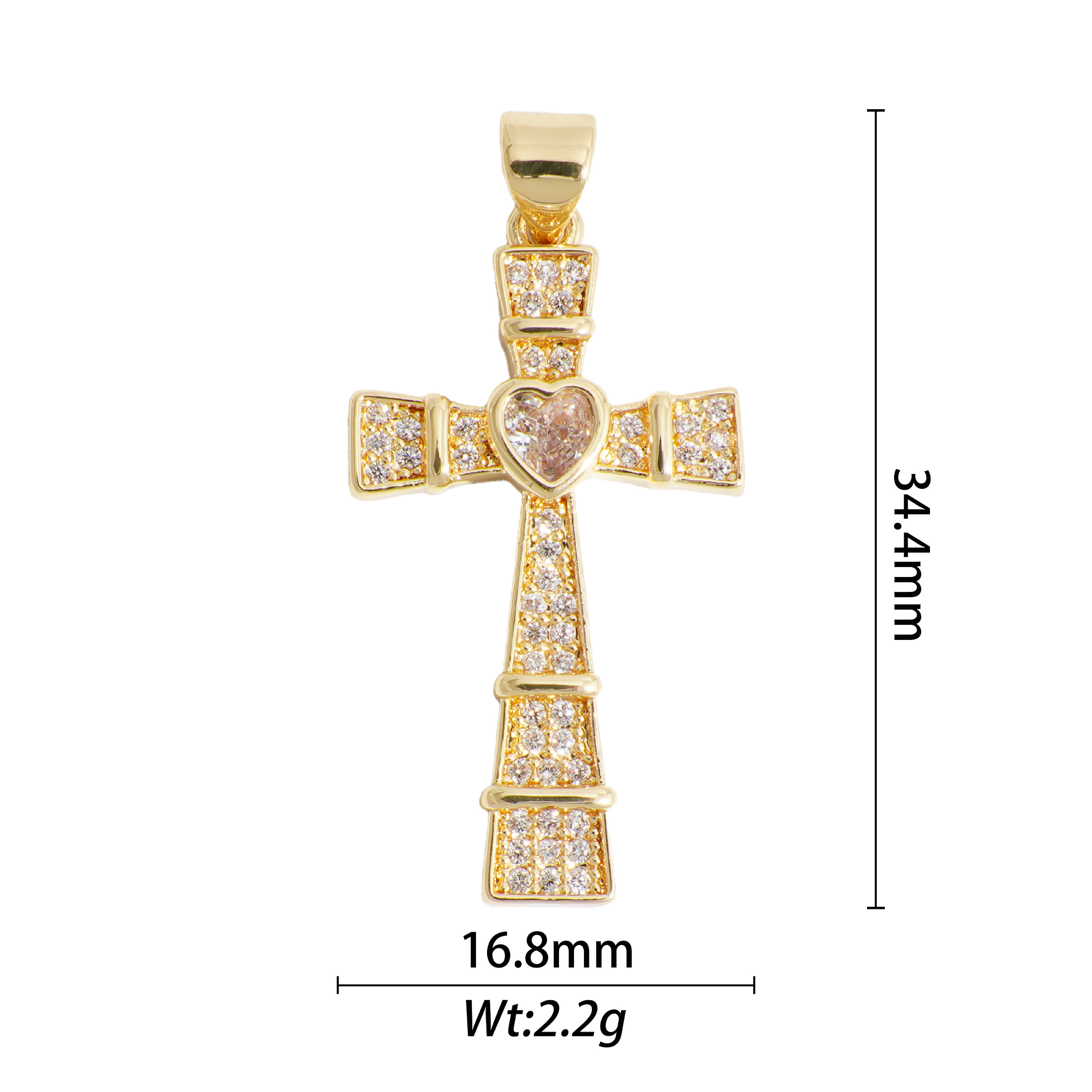 diamond heart red diamond christ charm