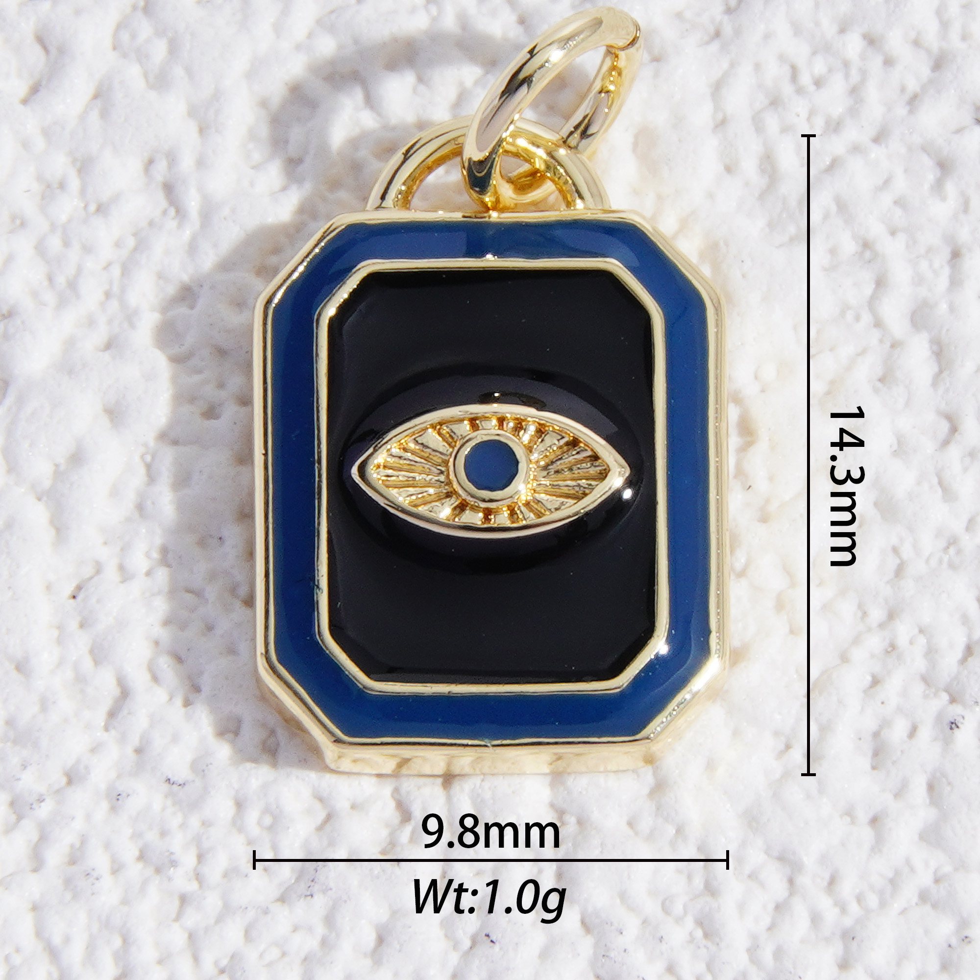 pink green diamond clover leaf charm