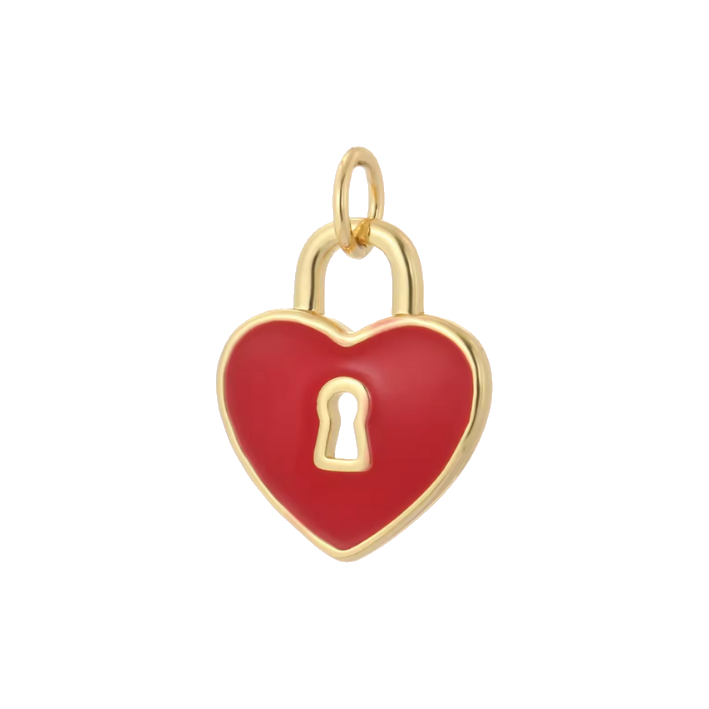 Heart key charm