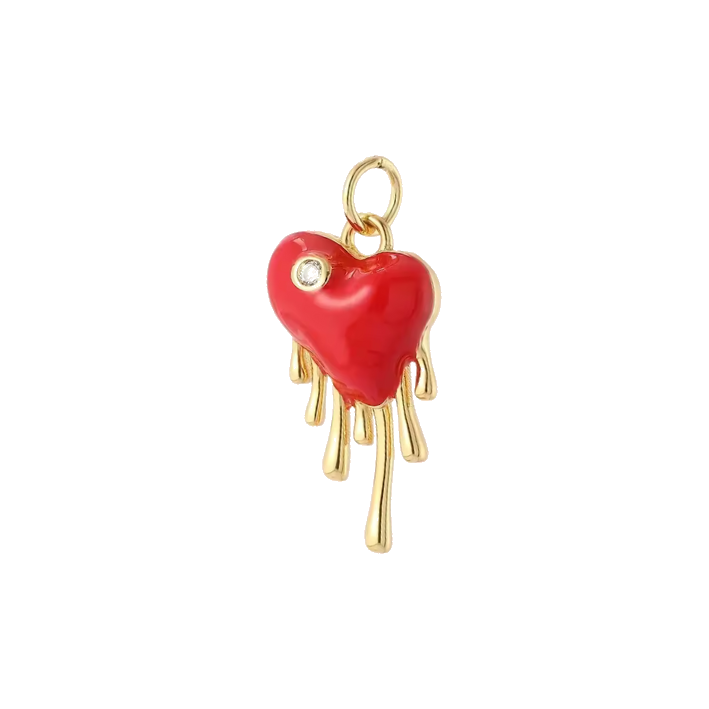 Melting heart charm