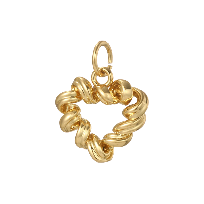 spiral heart charm
