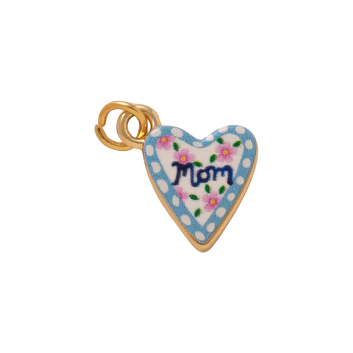 Mom heart charm