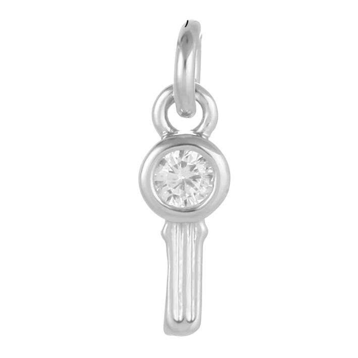 Pink cupid zirconia charm