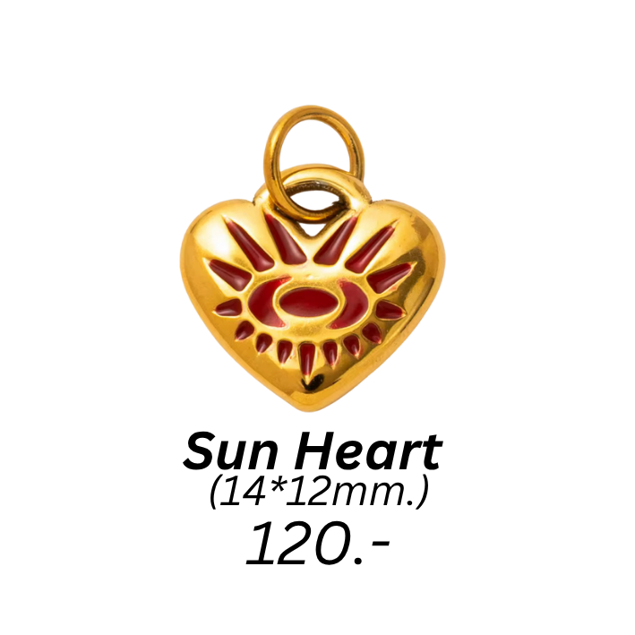 Sun Heart charm