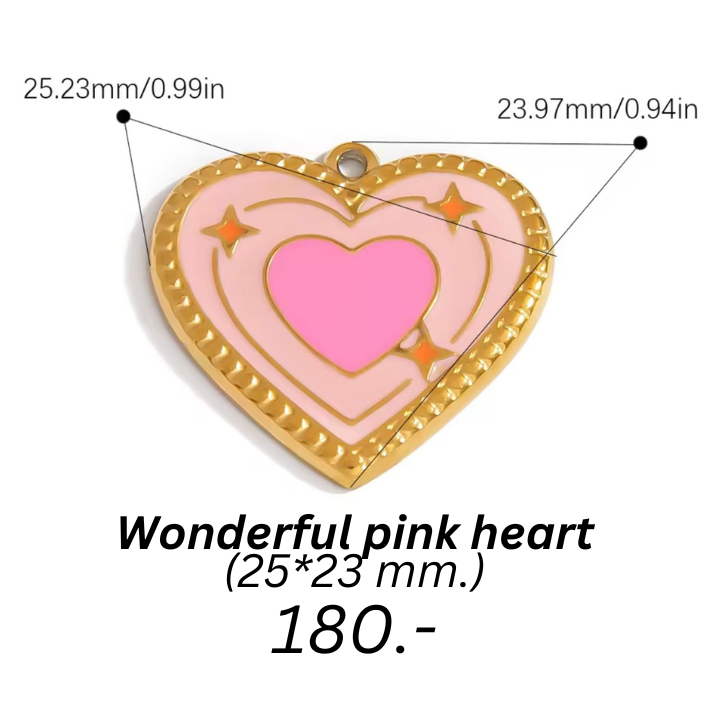 Wonderful pink heart charm