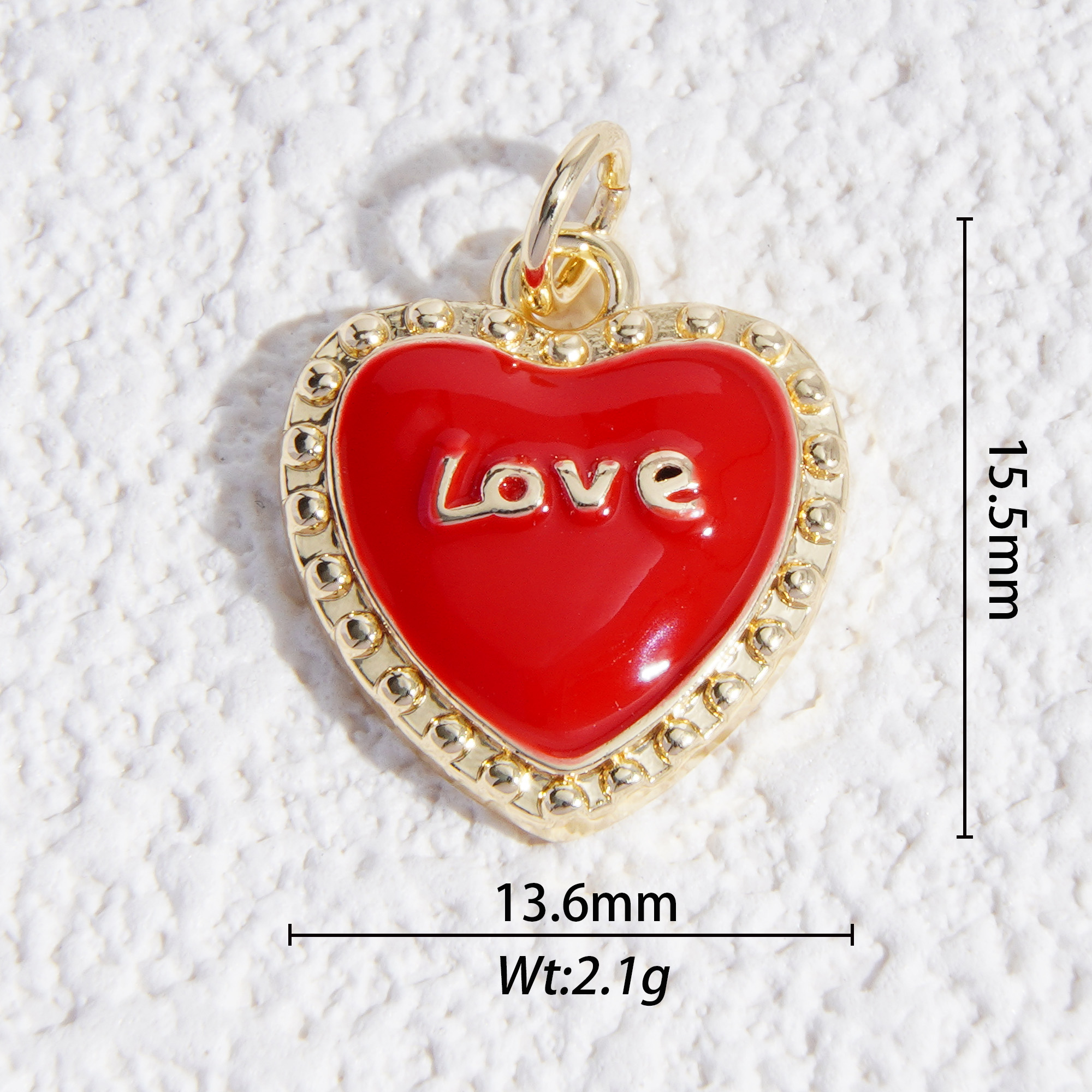 Love red heart charm