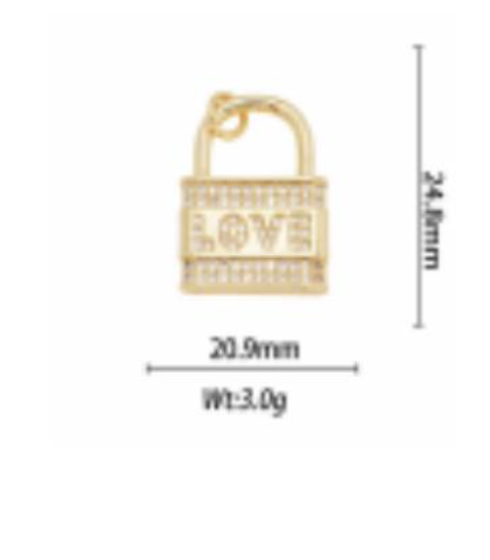 love diamond key charm