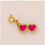 Pink Heart Sunglasses charm