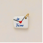 Je Taime Love Letter Square charm