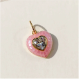 Sparkling Heart Blossom charm
