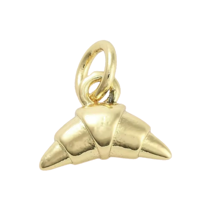 gold croissant charm