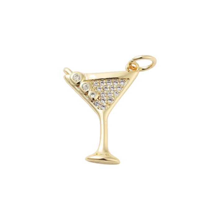 diamond olive martini charm