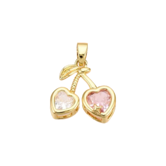 pink diamond cherry charm