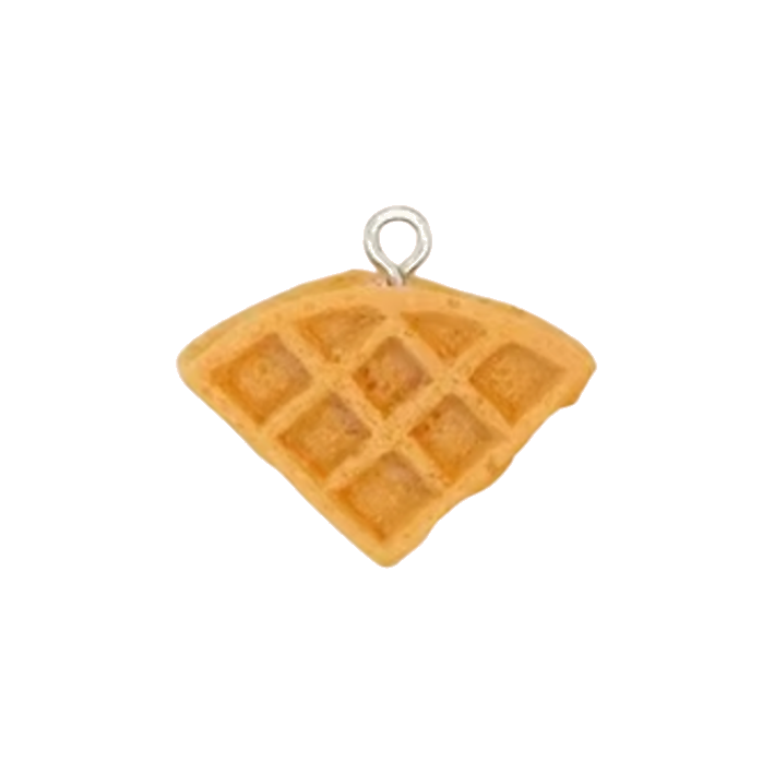 waffle resin charm