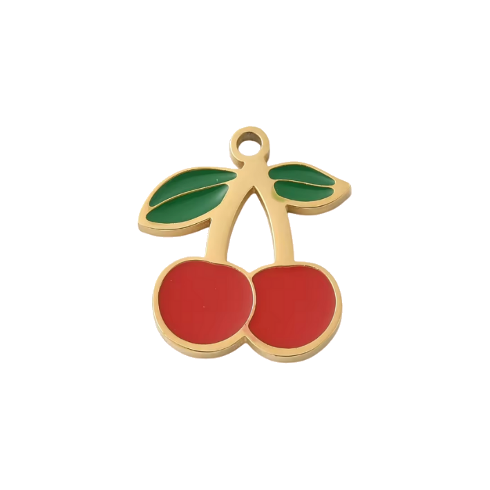 red cherry flat charm