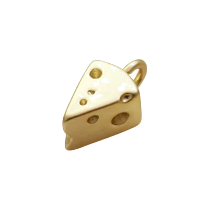 cheese gold charm