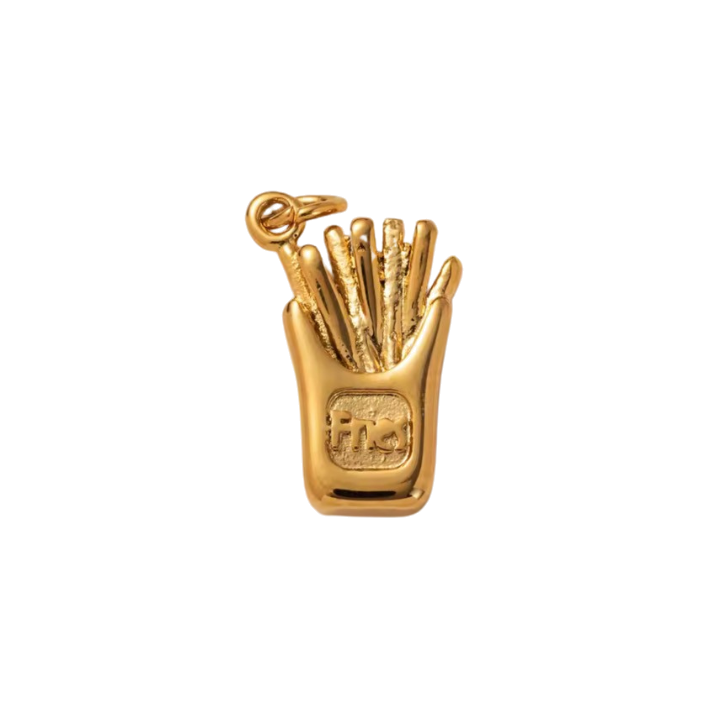 gold fries charm
