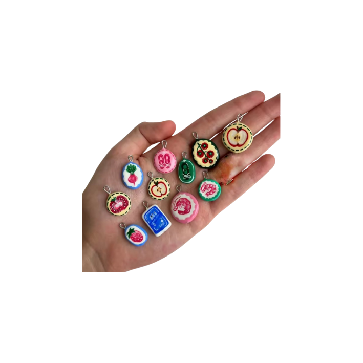 Italian food pendant charm