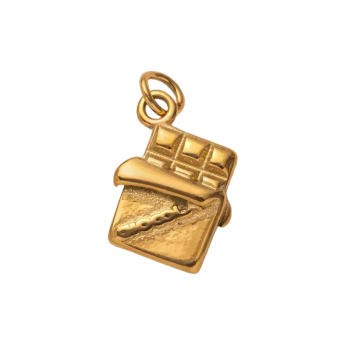 gold chocolate bar charm