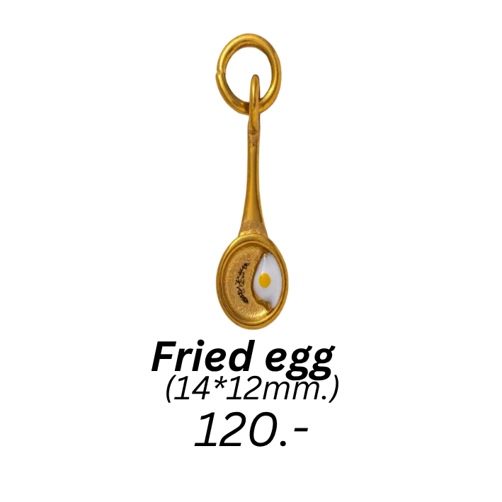 Fried egg charm