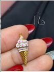 Ice cream cone charm