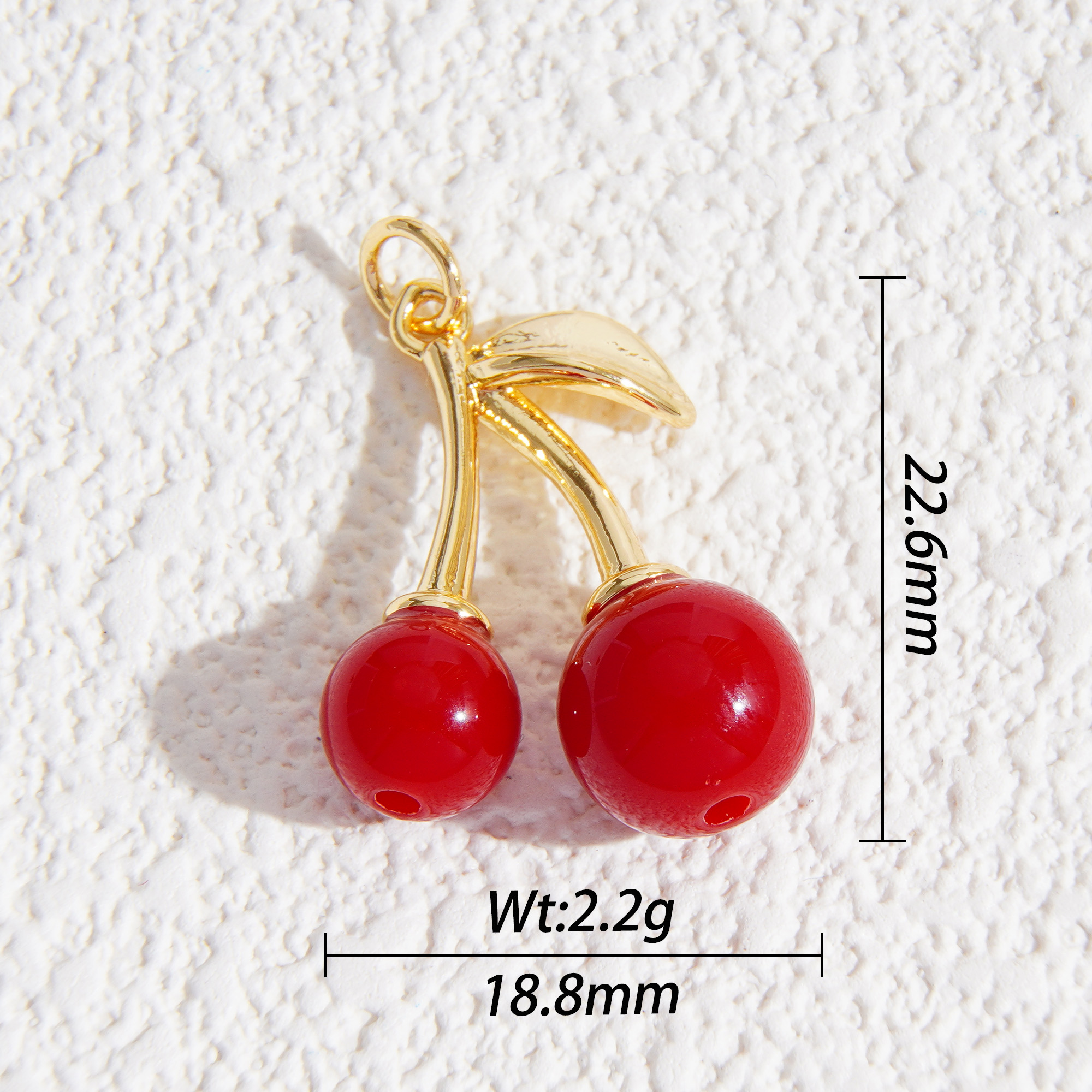red round pump cherry charm