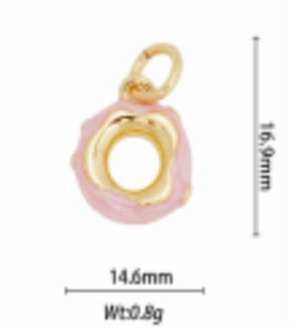 small pink donut charm