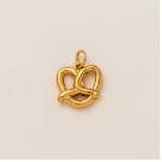 Golden Pretzel Twist Stl. charm