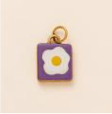 Egg-cellent Purple Square charm
