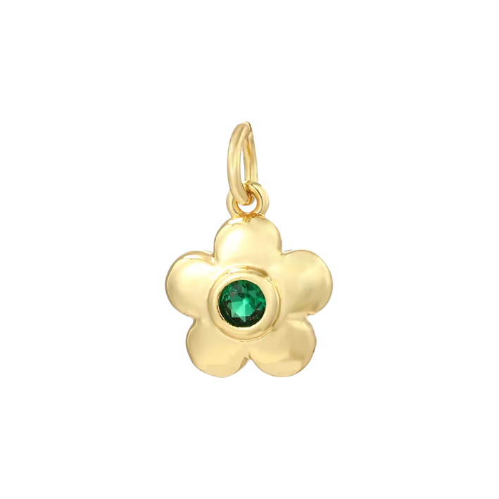 Green flower charm