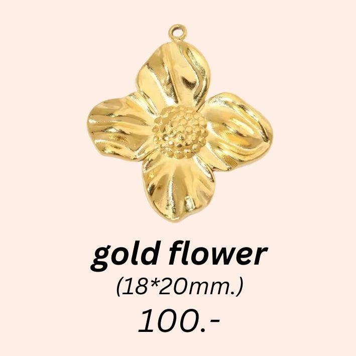 gold flower charm