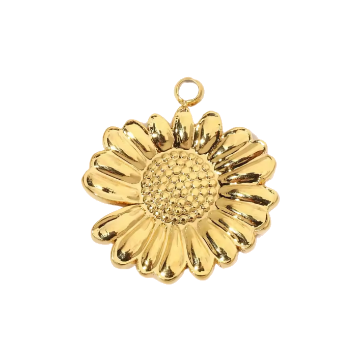gold Sunflower charm