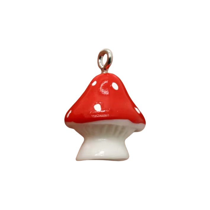 red mushroom charm