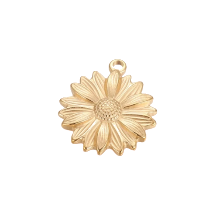 gold daisy charm