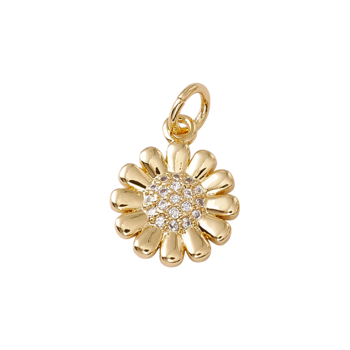 diamond sunflower charm