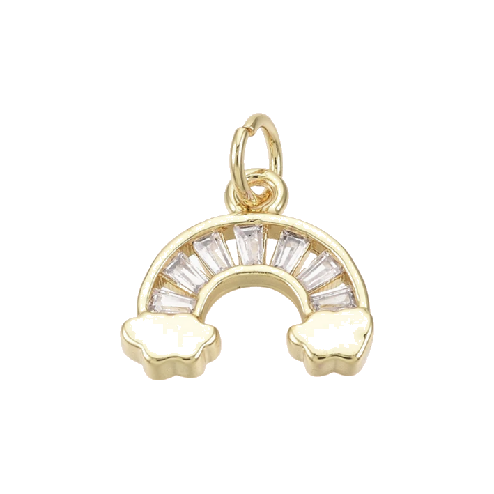 Rainbow gold charm